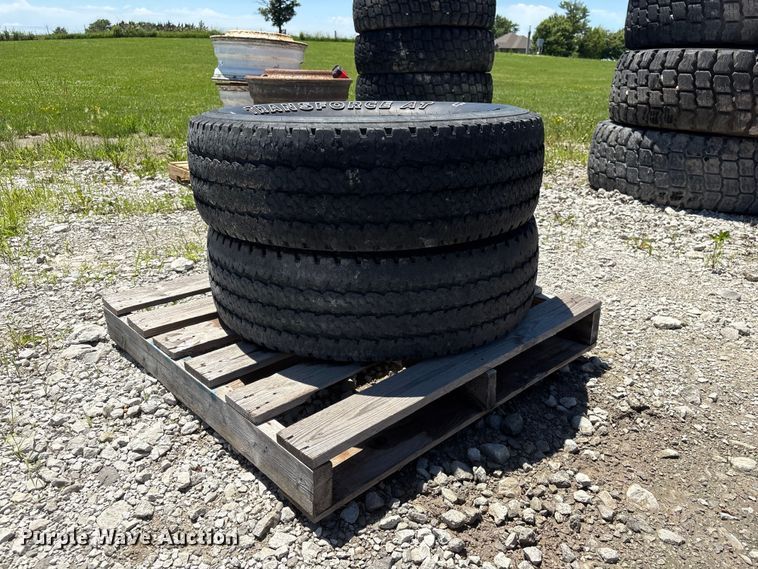 image for item EI5873 (2) Firestone Transforce AT LT275/70R18 tires