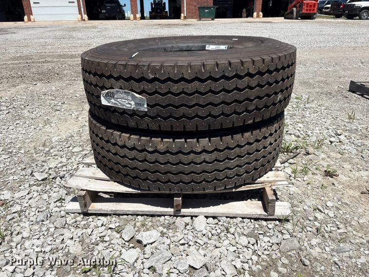 image for item EI5875 (2) Firestone FS820 315/80 R22.5 tires