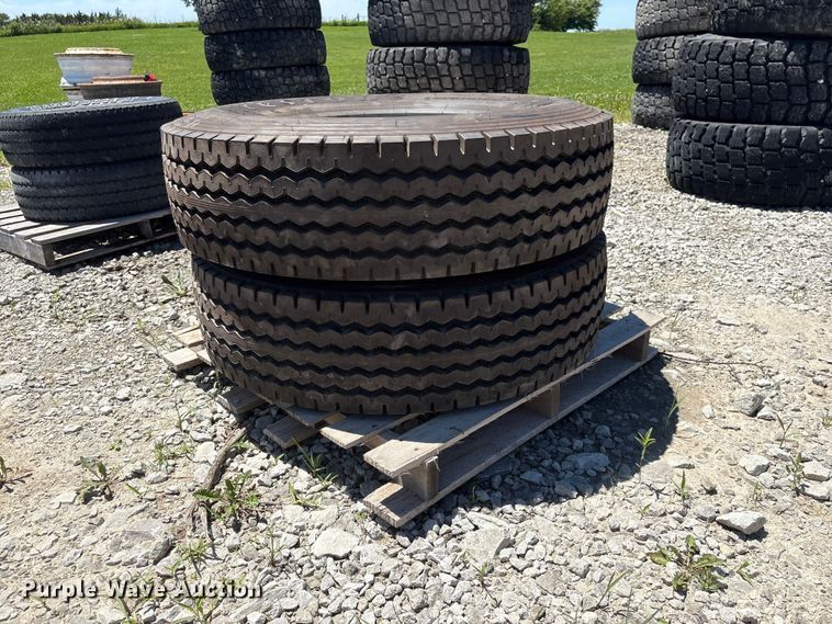 image for item EI5875 (2) Firestone FS820 315/80 R22.5 tires