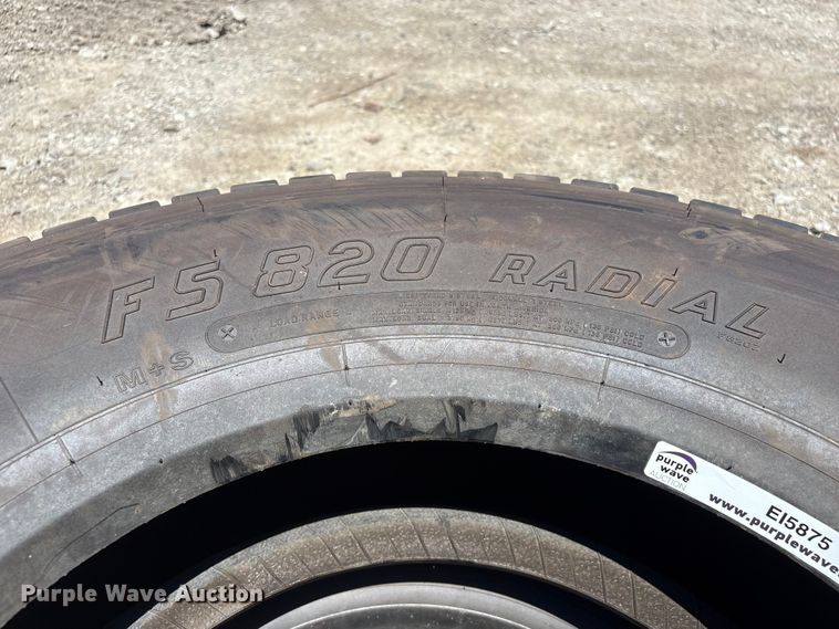 image for item EI5875 (2) Firestone FS820 315/80 R22.5 tires