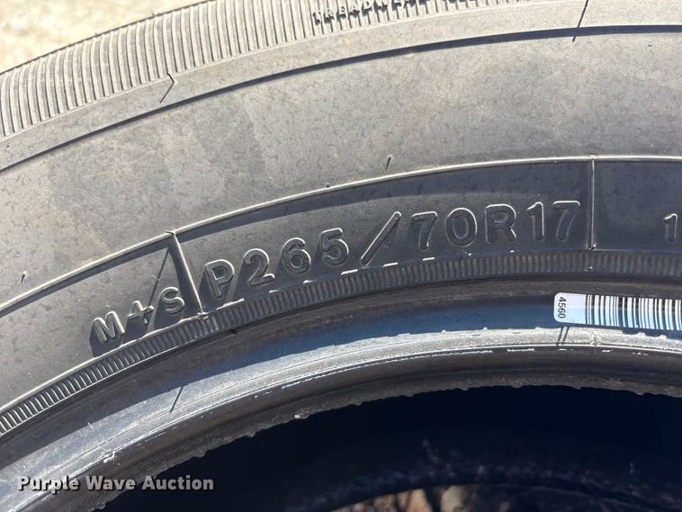 image for item EI5879 (2) Goodyear Wrangler P265/70R17 tires