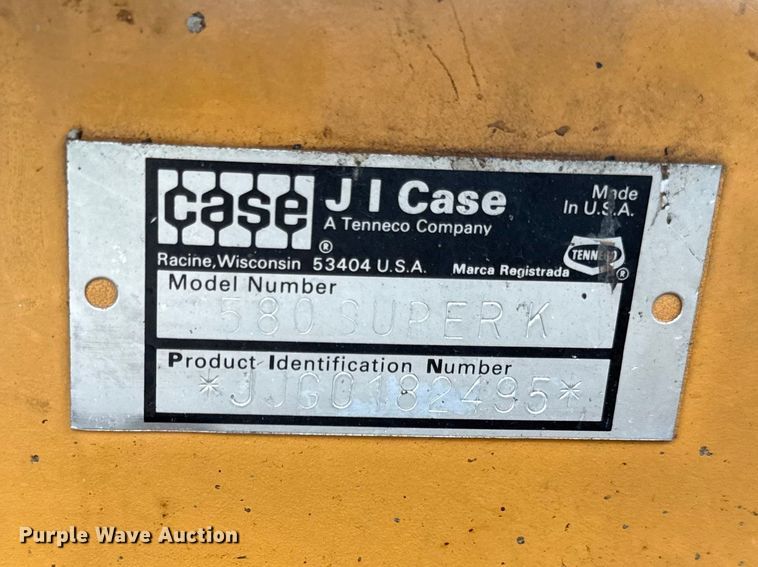 image for item EN0444 1994 Case 580SK backhoe