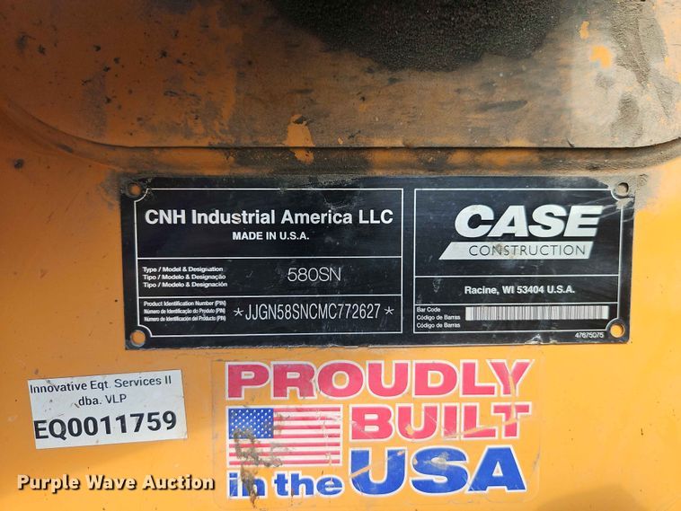 image for item EO7463 2021 Case 580SN backhoe