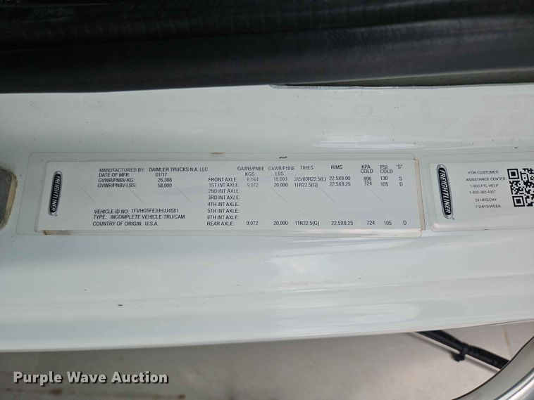 image for item EO7468 2018 Freightliner 108SD dump truck