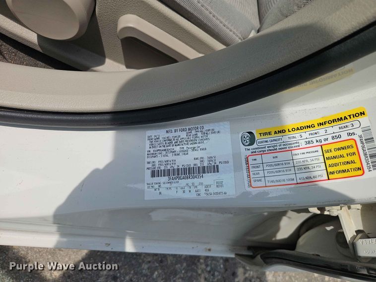 image for item EO7469 2011 Ford Fusion 