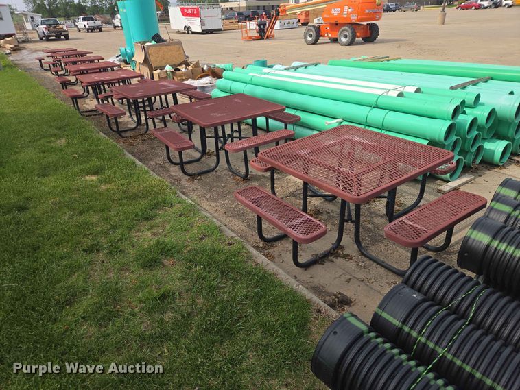 image for item ER1667 (8) metal picnic tables
