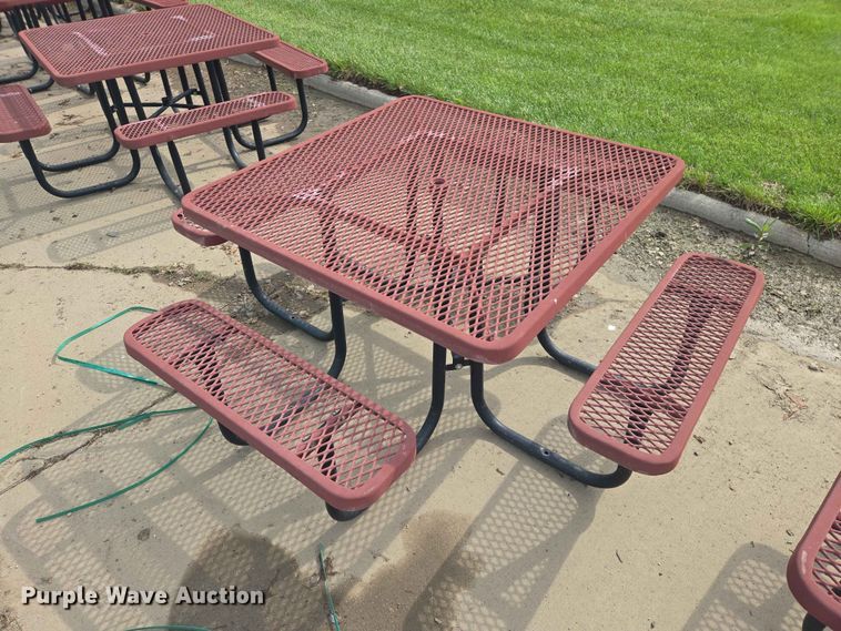 image for item ER1667 (8) metal picnic tables