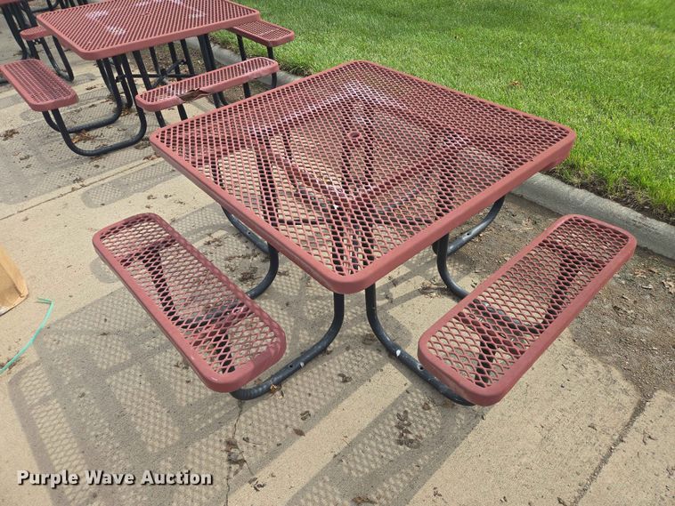 image for item ER1667 (8) metal picnic tables