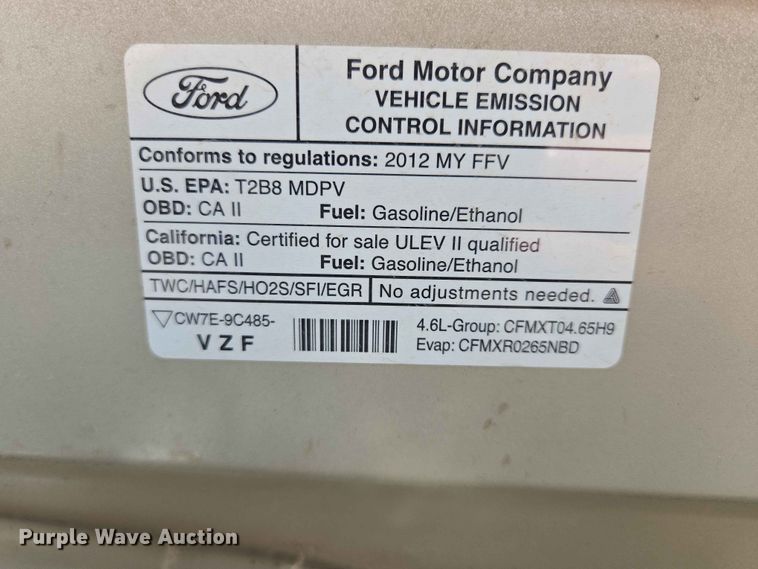 image for item ER1671 2012 Ford E150 van