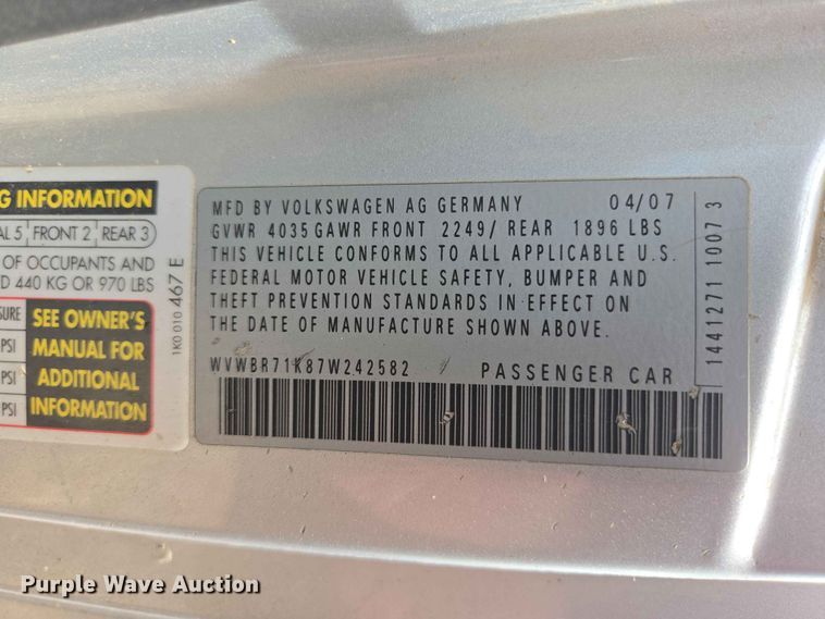 image for item ER1707 2007 Volkswagen Rabbit 