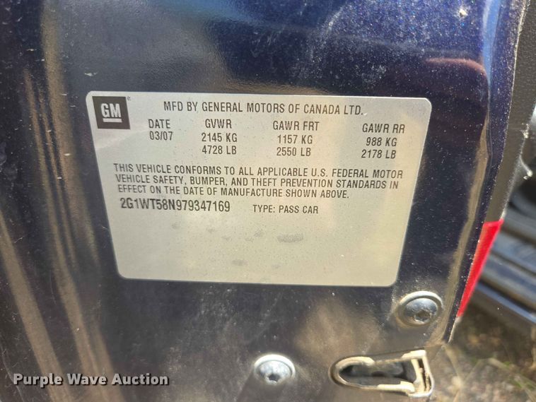 image for item ER1711 2007 Chevrolet Impala 