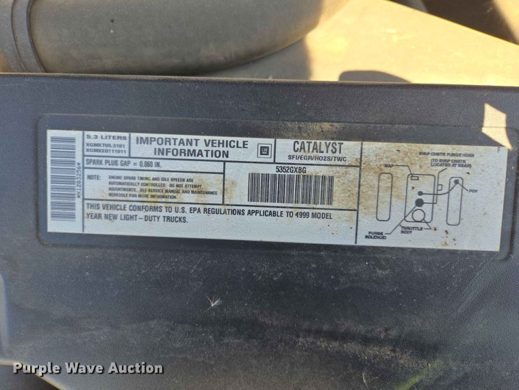image for item ER1714 1999 Chevrolet Silverado 1500 Ext. Cab pickup truck