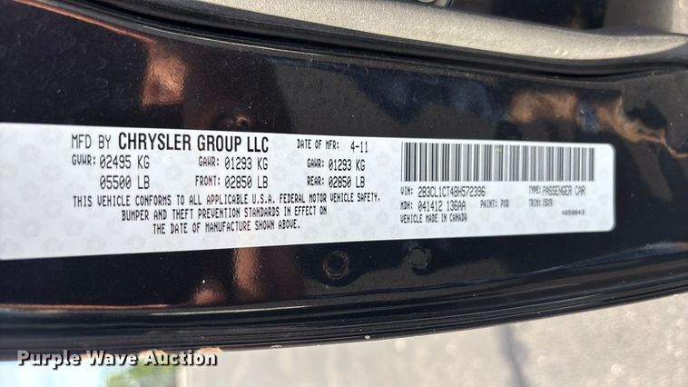 image for item ER3036 2011 Dodge Charger Police 