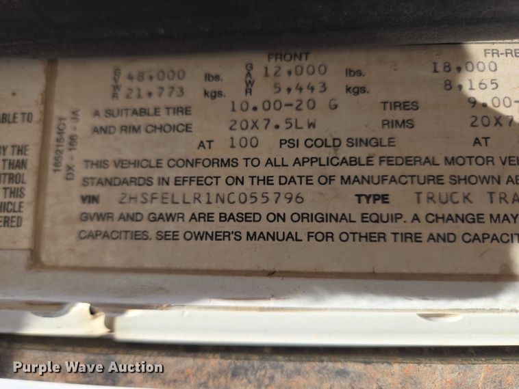 image for item ET5167 1992 International 9300 water truck