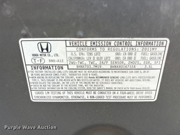 image for item EU5632 2011 Honda Pilot SUV