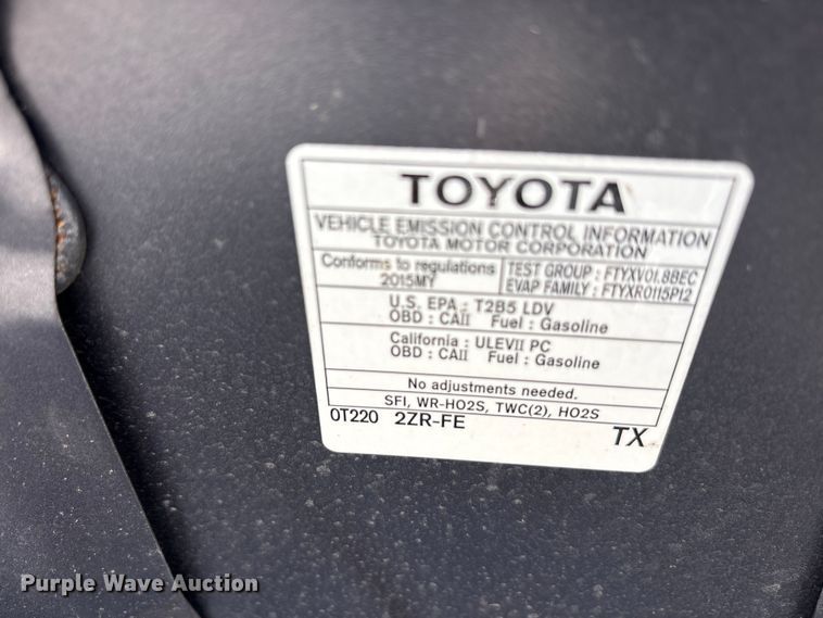 image for item EU5658 2015 Toyota Corolla 