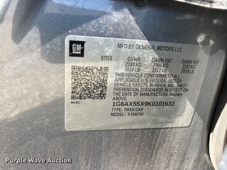 image for item EU5690 2019 Cadillac CTS 