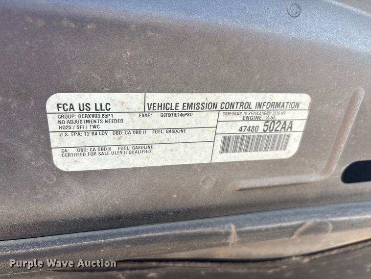 image for item EU5691 2016 Dodge Charger 