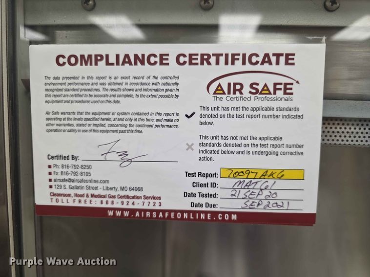 image for item EV2179 Nuaire NU-425-400 biological safety cabinet