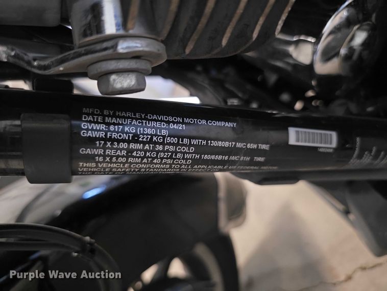 image for item EV2188 2021 Harley Davidson Police FLHTPI motorcycle