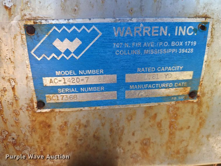 image for item EV2242 2008 Warren AC-1420-7 SS spreader