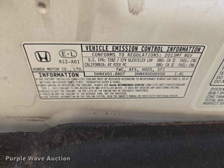 image for item EW0264 2013 Honda Civic 
