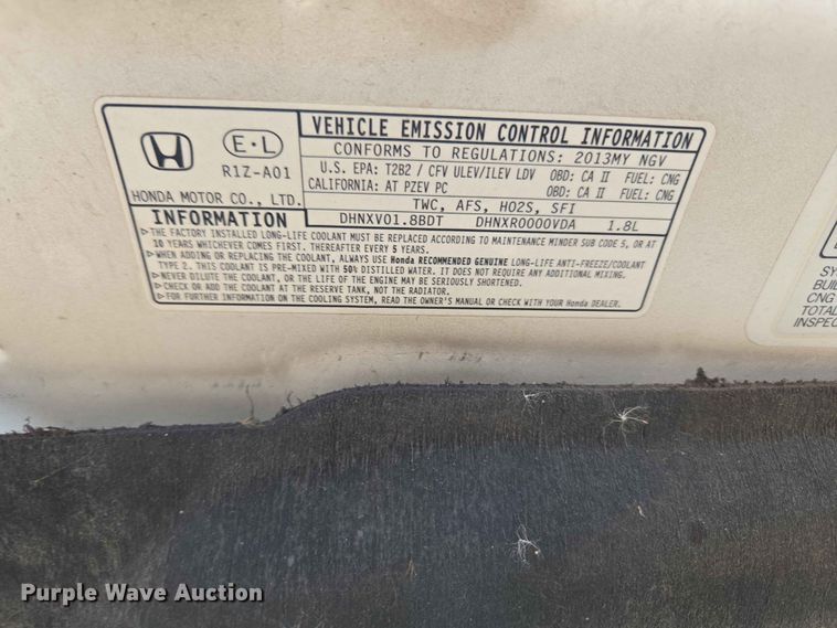 image for item EW0266 2013 Honda Civic 