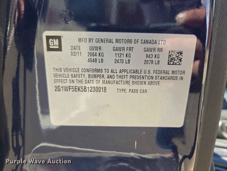 image for item EW0269 2011 Chevrolet Impala 