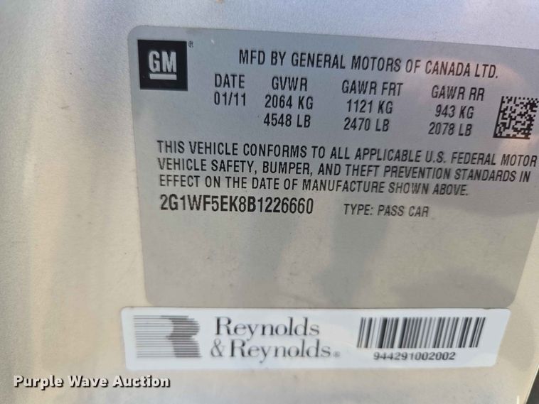 image for item EW0271 2011 Chevrolet Impala 