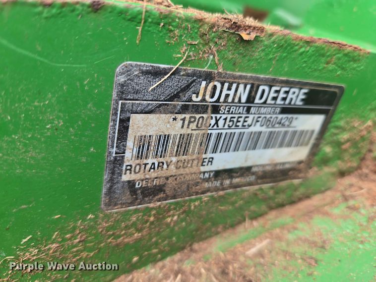 image for item EW0280 John Deere CX15 batwing rotary mower
