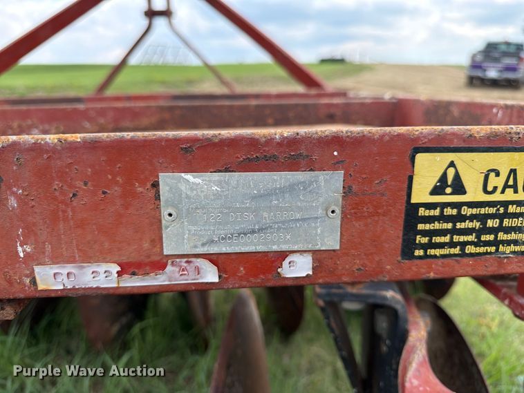 image for item EW4794 J.I. Case 122 Disk Harrow tandem disk