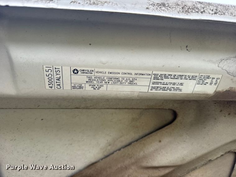 image for item EW4817 1987 Dodge D150 pickup truck