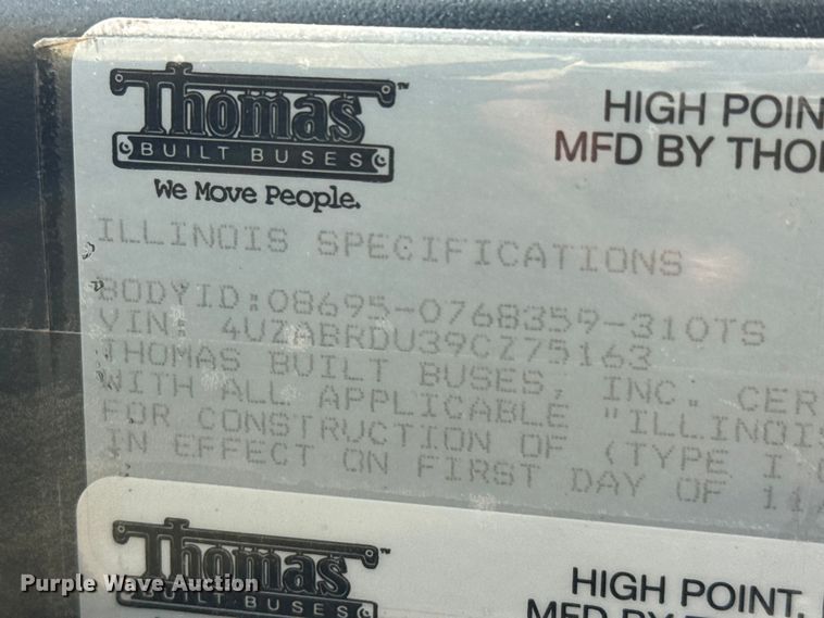 image for item FB6727 2009 Freightliner B2 school bus