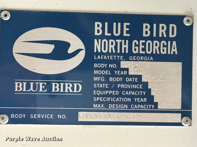 image for item FB6730 2011 Blue Bird Vision school bus