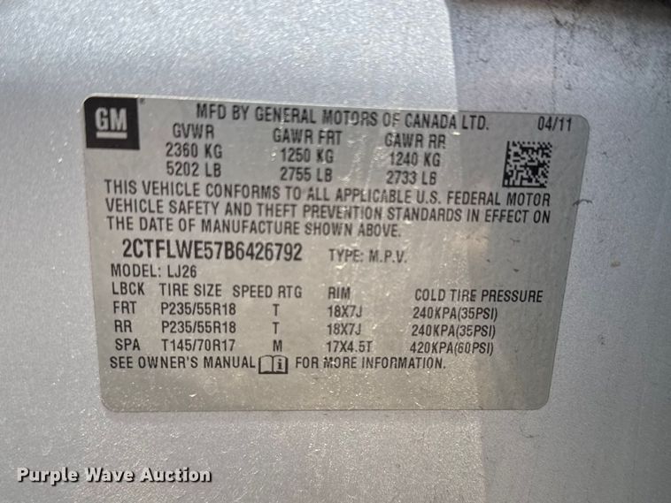 image for item FB7445 2011 GMC Terrain SUV