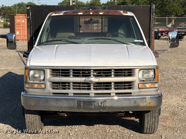 image for item FB8201 1995 Chevrolet C3500 dump flatbed pickup truck