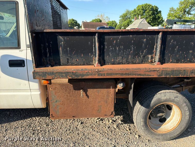image for item FB8201 1995 Chevrolet C3500 dump flatbed pickup truck