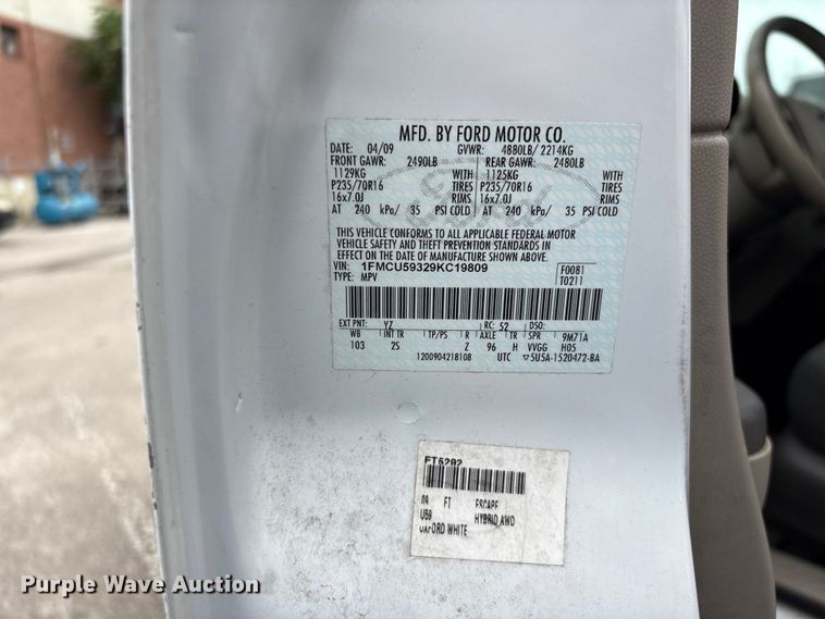 image for item FB8869 2009 Ford Escape Hybrid SUV