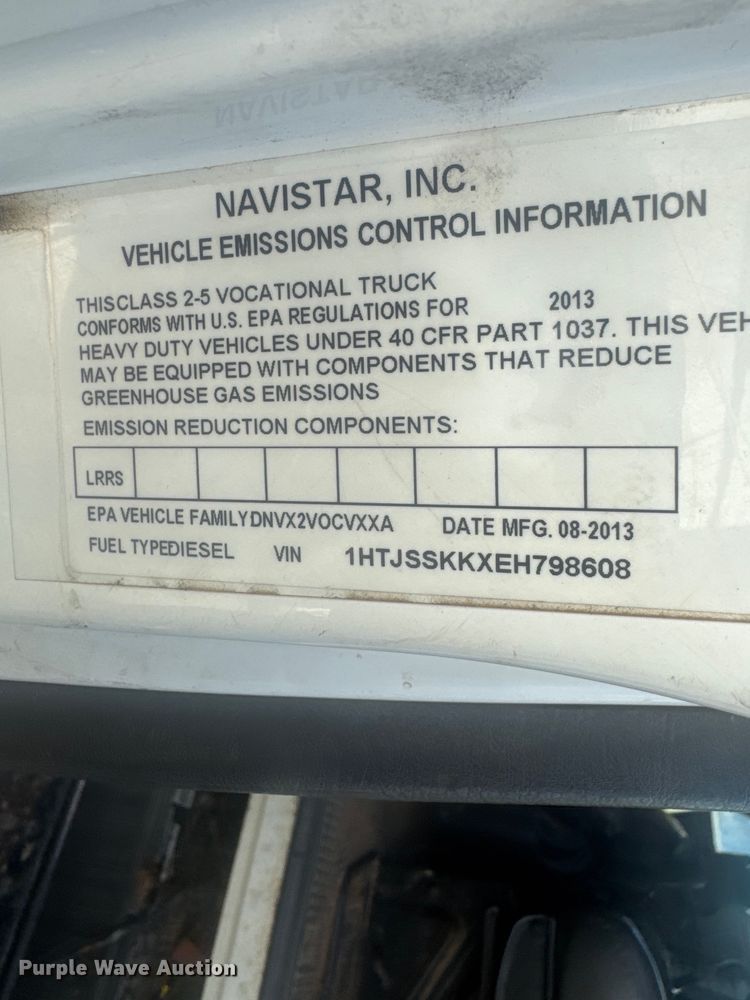 image for item FB8872 2014 International TA005 flatbed truck