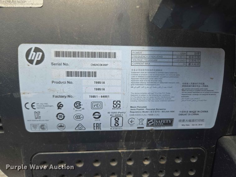 image for item FB8874 Shel Lab/HP SR120P
DesignJet Z5600 incubator