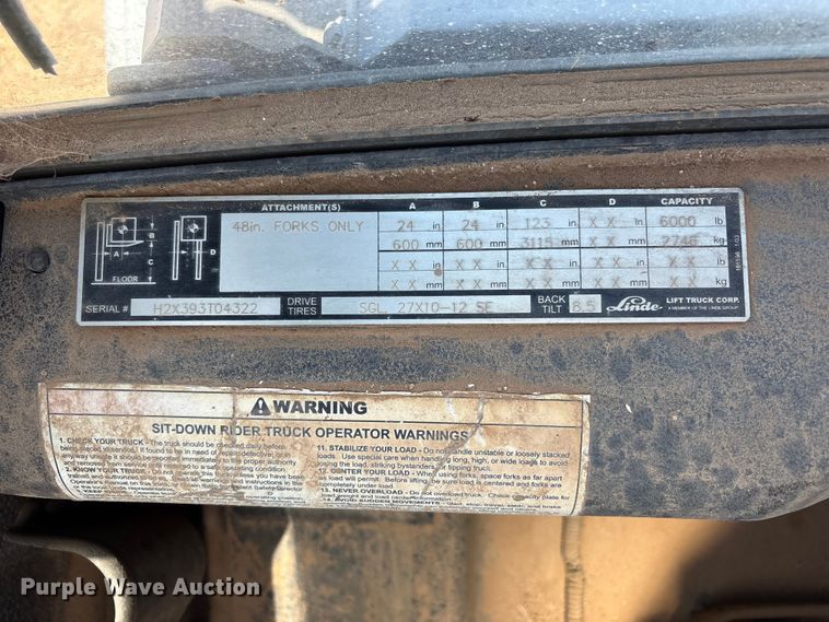 image for item FC2353 Linde H30D forklift