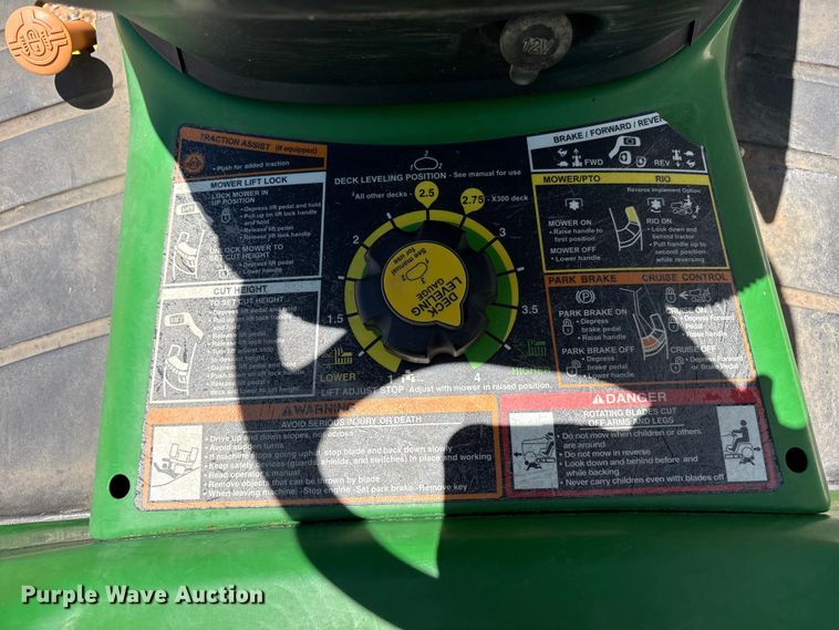 image for item FC2354 John Deere X500 lawn mower