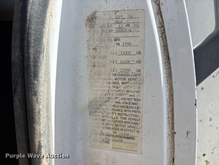 image for item FC2355 1999 Chevrolet C7500 dump truck