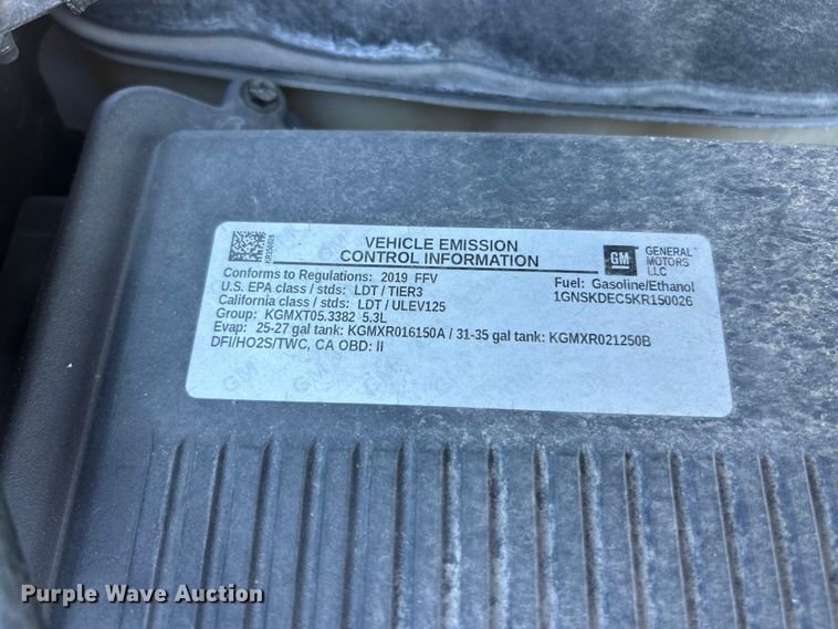 image for item FC2729 2019 Chevrolet Tahoe Police SUV