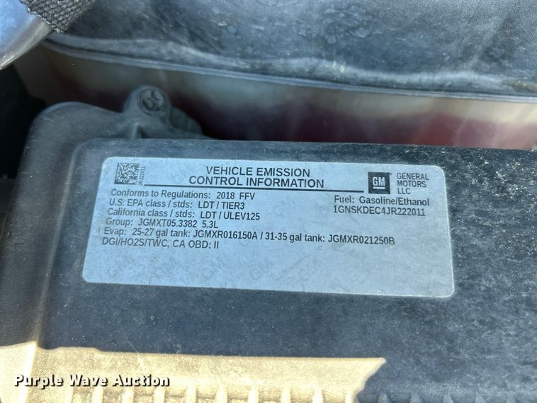 image for item FC2730 2018 Chevrolet Tahoe Police SUV