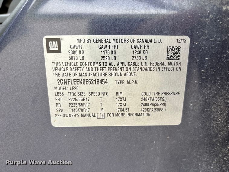image for item FC4709 2014 Chevrolet Equinox SUV