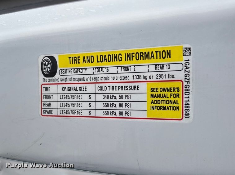 image for item FC5821 2013 Chevrolet Express 3500 van