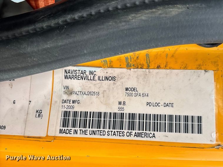 image for item FC5844 2010 International 7500 dump truck