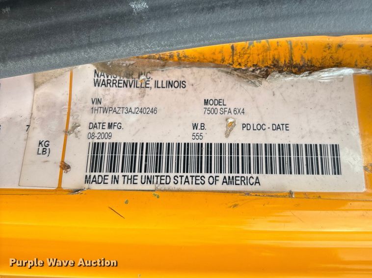 image for item FC5845 2010 International 7500 dump truck