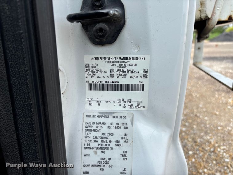image for item FC5920 2014 Ford F550 Super Duty dump truck